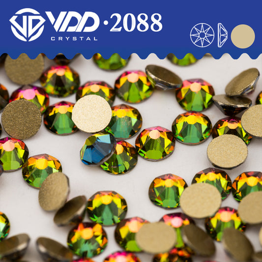 VDD 039 Vitrail Medium  2088 Non-hotfix Rhinestones High Quality AAAAA 8 Big 8 Small Glass Crystal Flatback Strass Stones BD888-039