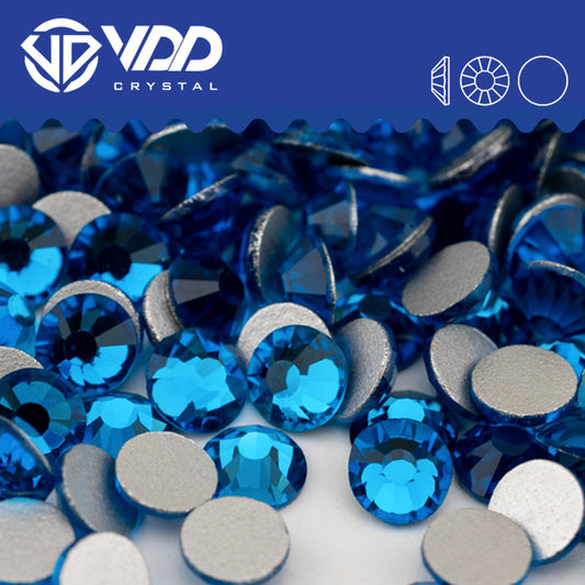 VDD 029 Capri Blue Non-hotfix Rhinestones High Quality Glass Crystal Flatback Strass Stones YZ-029