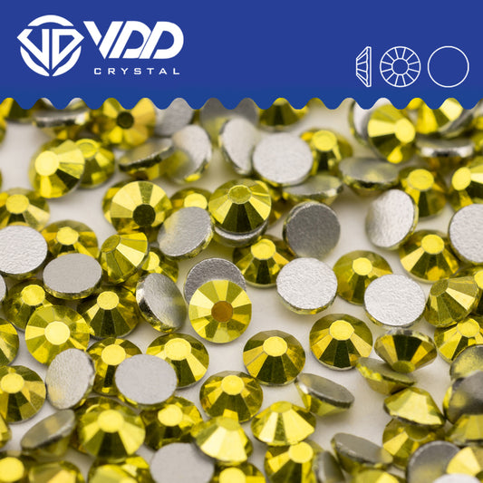 VDD 175  Metallic Citrine Non-hotfix Rhinestones High Quality Glass Crystal Flatback Strass Stones YZ-175