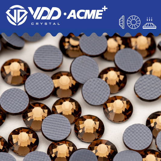 VDD 008 Smoked Topaz  ACME+ Hot-Fix Rhinestones High Quality AAAAA Glass Crystal Flatback Strass Stones ACME-008