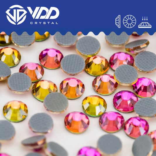 VDD 038 Rose Flare Hot-Fix Rhinestones High Quality Glass Crystal Flatback Strass Stones Hotfix-038