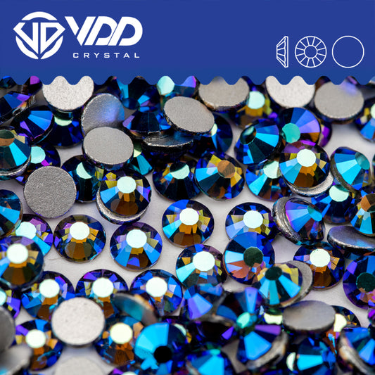 VDD  076 Black Diamond AB Non-hotfix Rhinestones High Quality Glass Crystal Flatback Strass Stones YZ-076