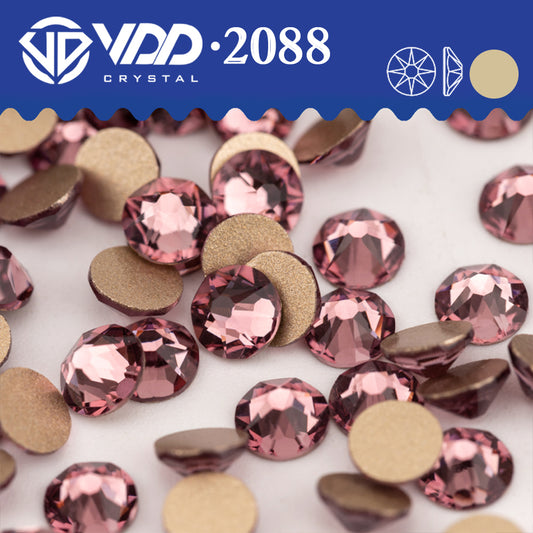 VDD 032 Lt.Amethyst 2088 Non-hotfix Rhinestones High Quality AAAAA 8 Big 8 Small Glass Crystal Flatback Strass Stones BD888-032