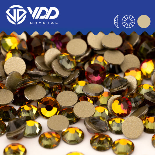 VDD 062 Volcano Gold-Back Rhinestones High Quality Glass Crystal Flatback Strass Stones JD999-062