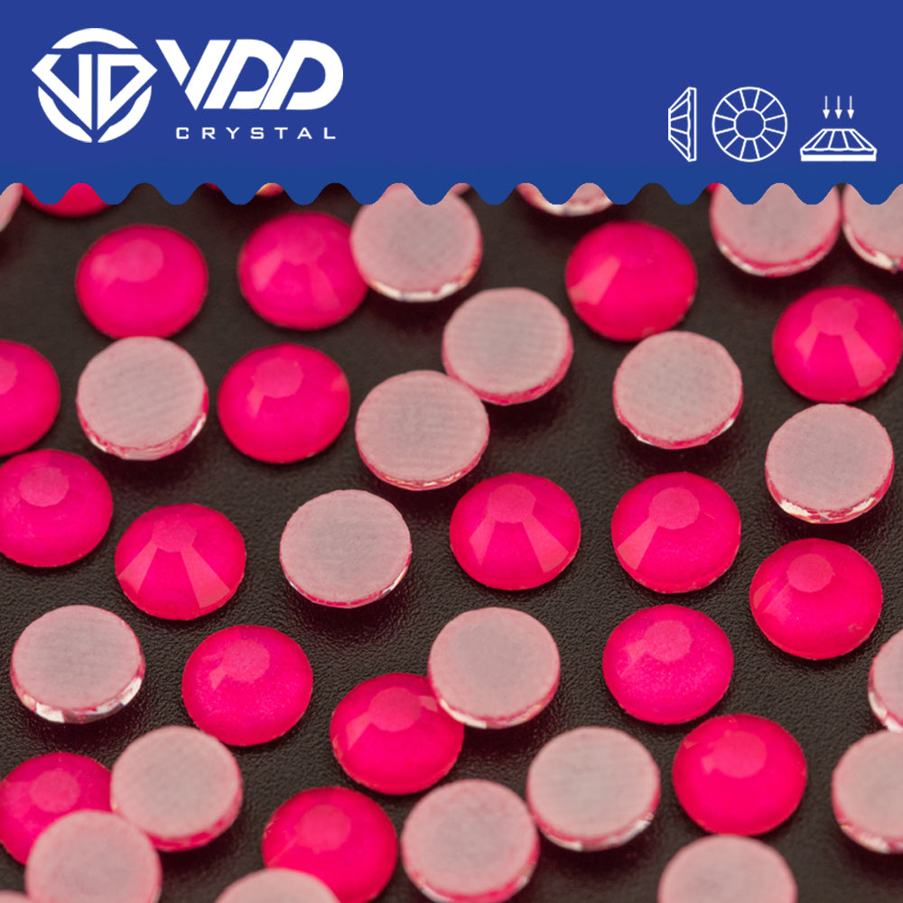 VDD 286 M Rose Hot-Fix Rhinestones High Quality Glass Crystal Flatback Strass Stones Hotfix-286