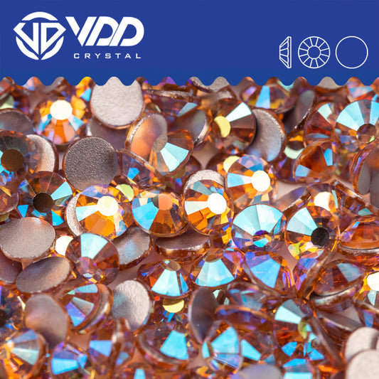 VDD 094 Light Peach AB Non-hotfix Rhinestones High Quality Glass Crystal Flatback Strass Stones YZ-094