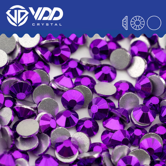 VDD 182 Metallic Grape  Non-hotfix Rhinestones High Quality Glass Crystal Flatback Strass Stones YZ-182