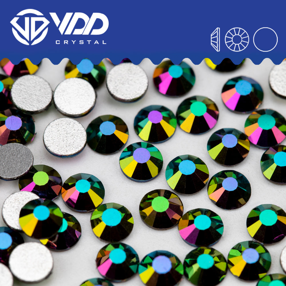 VDD 163 Magic Green Non-hotfix Rhinestones High Quality Glass Crystal Flatback Strass Stones YZ-163