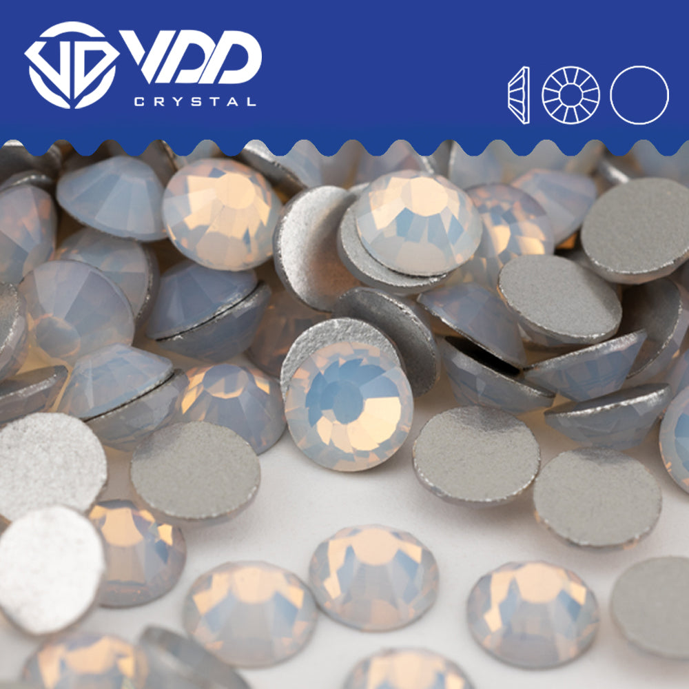 VDD 044 White Opal Non-hotfix Rhinestones High Quality Glass Crystal Flatback Strass Stones YZ-044