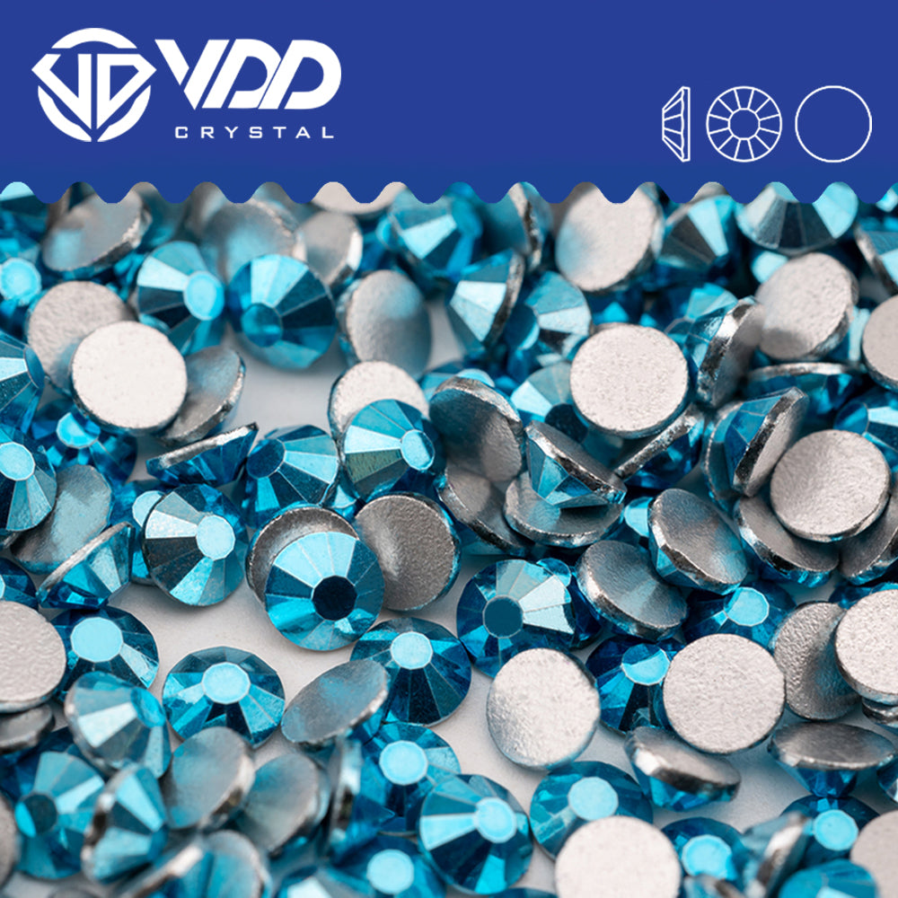 VDD 177 Metallic Aqua Non-hotfix Rhinestones High Quality Glass Crystal Flatback Strass Stones YZ-177