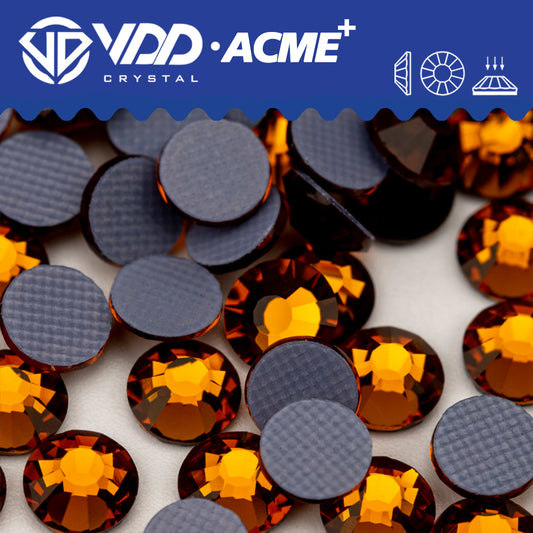 VDD 009 Coffee ACME+ Hot-Fix Rhinestones High Quality AAAAA Glass Crystal Flatback Strass Stones ACME-009