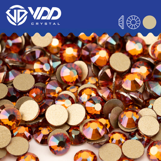 VDD 126 Sun Star Gold-Back Rhinestones High Quality Glass Crystal Flatback Strass Stones JD999-126
