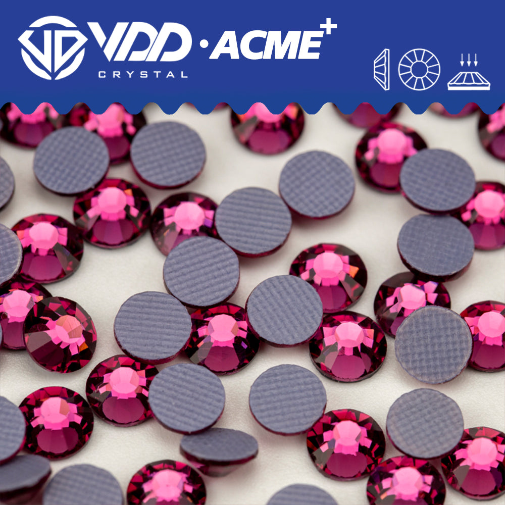 VDD 042 Fuchsia  ACME+ Hot-Fix Rhinestones High Quality AAAAA Glass Crystal Flatback Strass Stones ACME-042