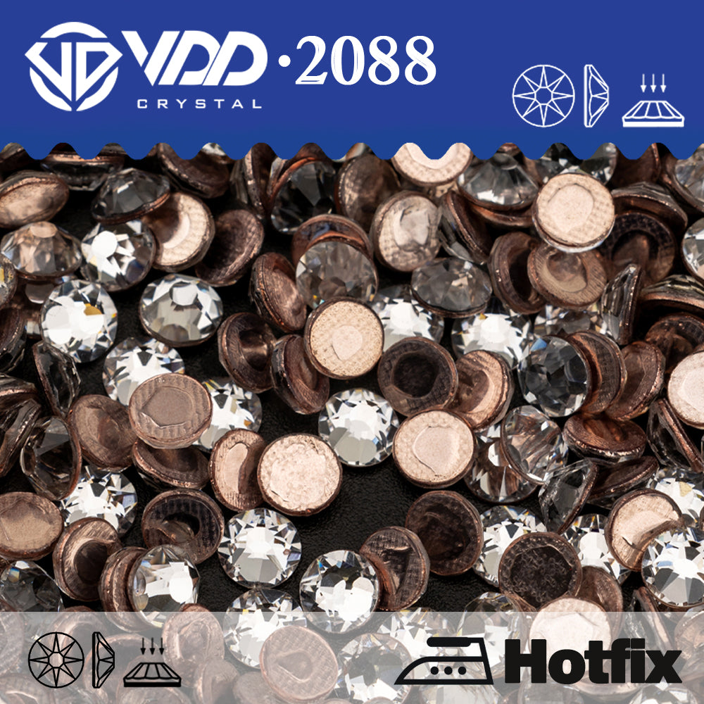 VDD 001 Crystal SS6-SS30 2088 Hot-Fix Rhinestones High Quality AAAAA 8 Big 8 Small Glass Crystal Flatback Strass Stones JM777-001