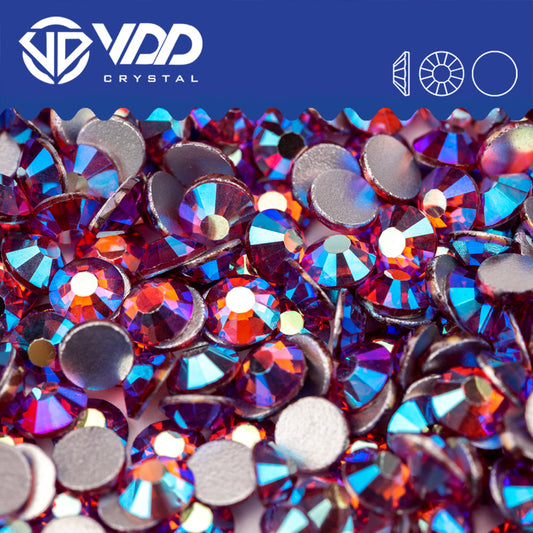 VDD 099 Rose AB  Non-hotfix Rhinestones High Quality Glass Crystal Flatback Strass Stones YZ-099