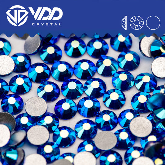VDD  074 Sapphire AB Non-hotfix Rhinestones High Quality Glass Crystal Flatback Strass Stones YZ-074