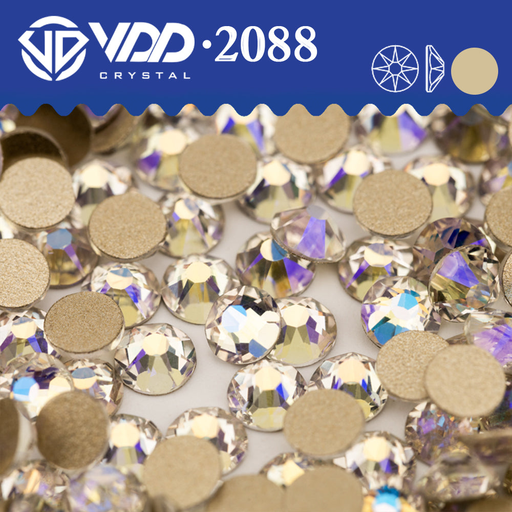 VDD 061	Moon Shadow 2088 Non-hotfix Rhinestones High Quality AAAAA 8 Big 8 Small Glass Crystal Flatback Strass Stones BD888-061