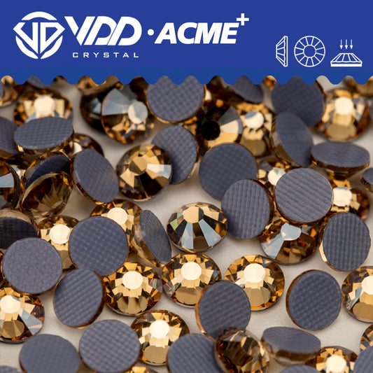 VDD 058 Golden Shadow  ACME+ Hot-Fix Rhinestones High Quality AAAAA Glass Crystal Flatback Strass Stones ACME-058