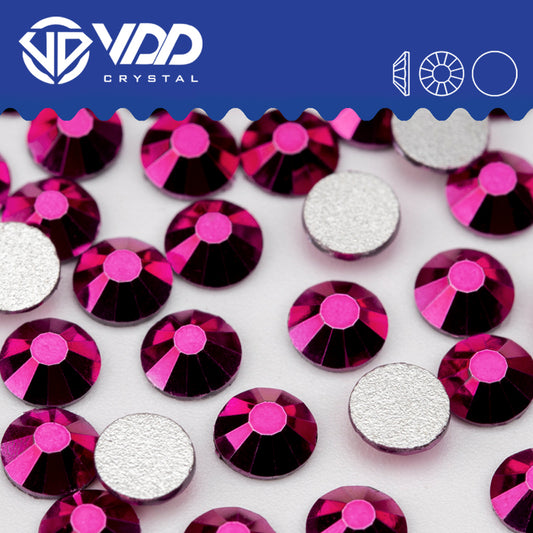 VDD 161 Metallic Fuchsia Non-hotfix Rhinestones High Quality Glass Crystal Flatback Strass Stones YZ-161