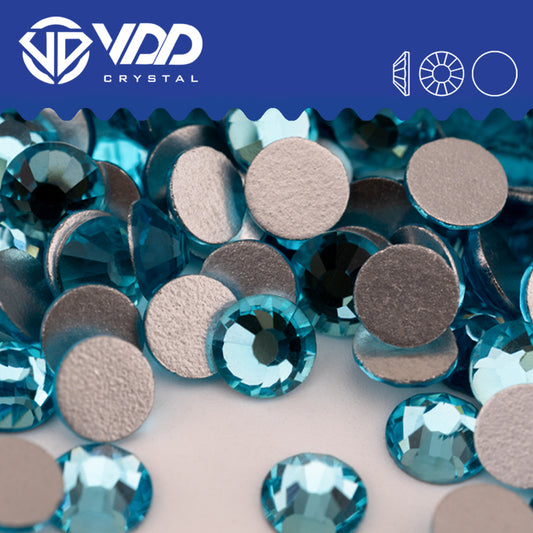 VDD 027 Aquamarine Non-hotfix Rhinestones High Quality Glass Crystal Flatback Strass Stones YZ-027
