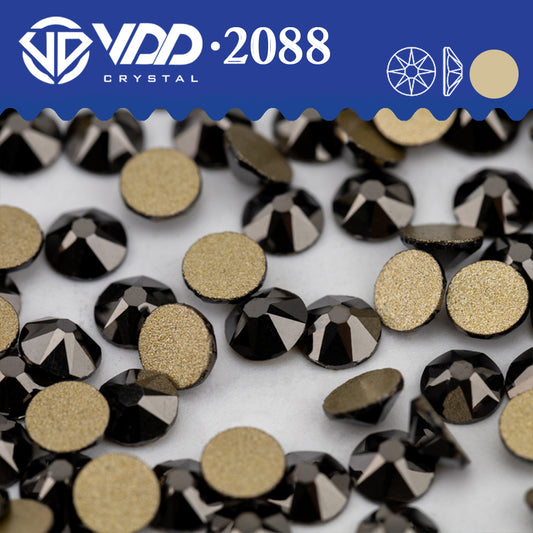 VDD 065  Hematite 2088 Non-hotfix Rhinestones High Quality AAAAA 8 Big 8 Small Glass Crystal Flatback Strass Stones BD888-065