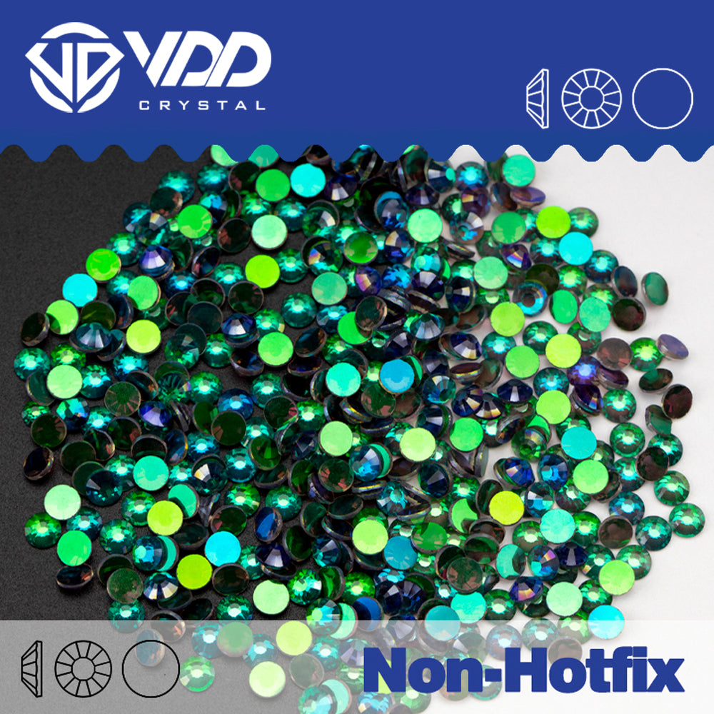 VDD 151 Green Shine Non-hotfix Rhinestones High Quality Glass Crystal Flatback Strass Stones YZ-151