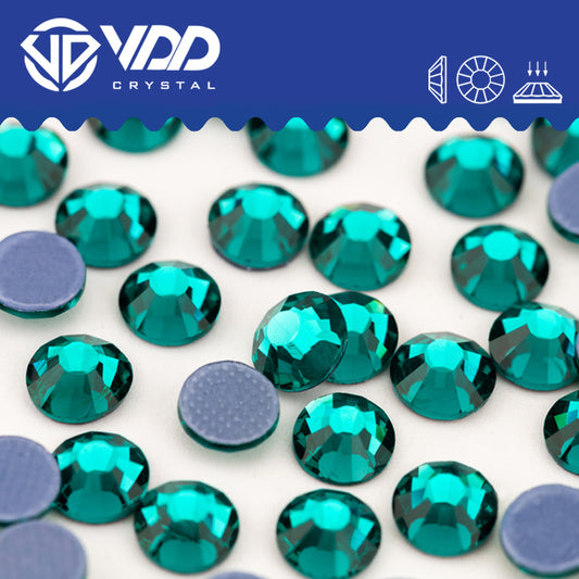 VDD 026 Blue Zircon  Hot-Fix Rhinestones High Quality Glass Crystal Flatback Strass Stones Hotfix-026