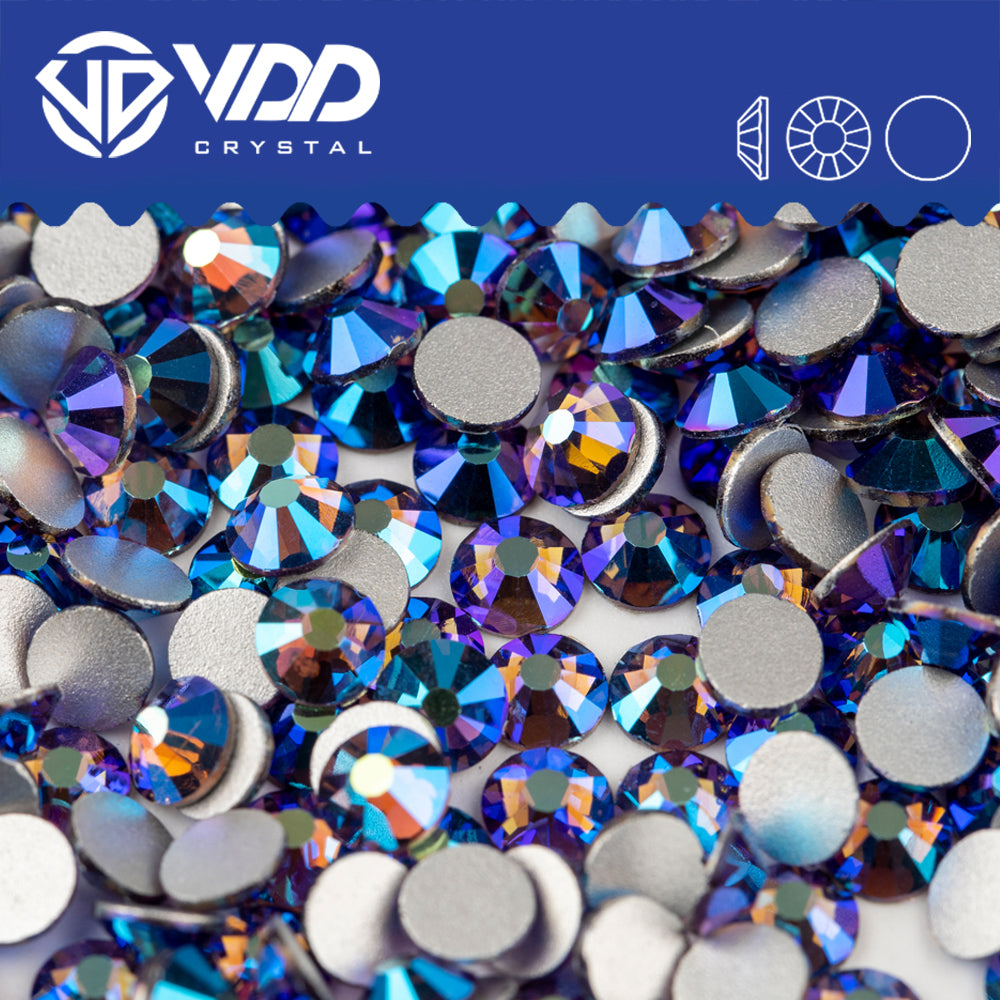 VDD 098 Tanzanite AB Non-hotfix Rhinestones High Quality Glass Crystal Flatback Strass Stones YZ-098