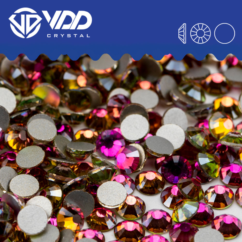 VDD 038 Rose Flare Non-hotfix Rhinestones High Quality Glass Crystal Flatback Strass Stones YZ-038