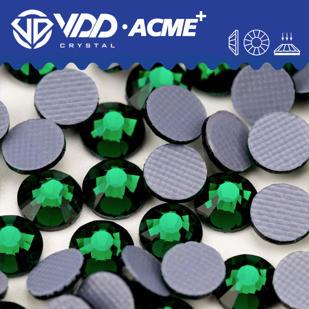 VDD 022 Emerald  ACME+ Hot-Fix Rhinestones High Quality AAAAA Glass Crystal Flatback Strass Stones ACME-022
