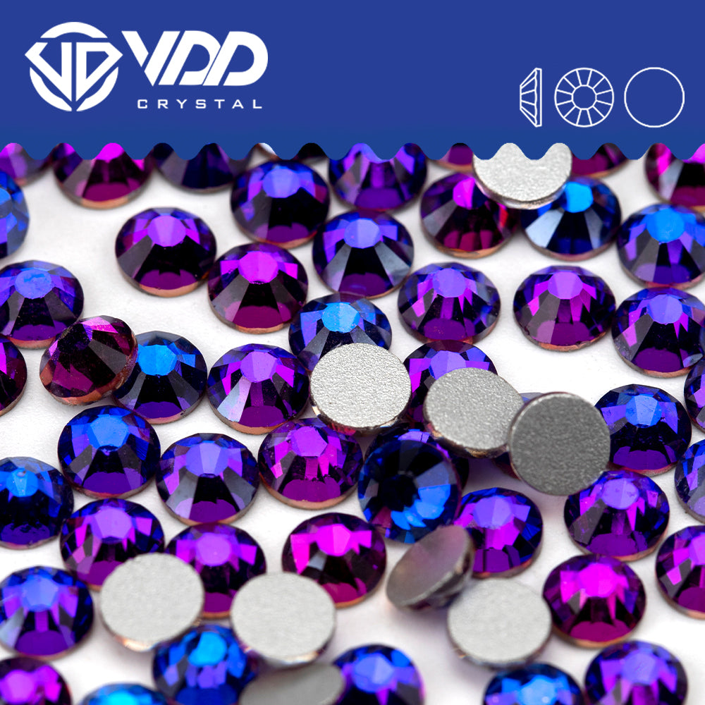 VDD 036 Purple Velvet Non-hotfix Rhinestones High Quality Glass Crystal Flatback Strass Stones YZ-036