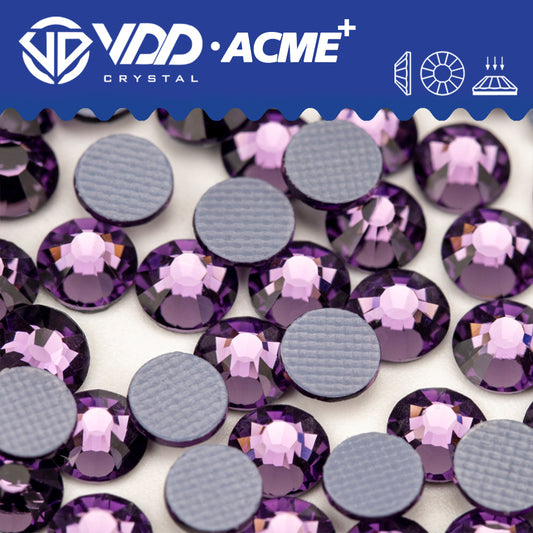 VDD 035 Tanzanite ACME+ Hot-Fix Rhinestones High Quality AAAAA Glass Crystal Flatback Strass Stones ACME-035