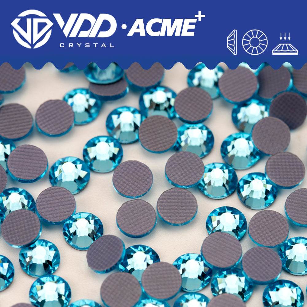 VDD 027 Aquamarine ACME+ Hot-Fix Rhinestones High Quality AAAAA Glass Crystal Flatback Strass Stones ACME-027