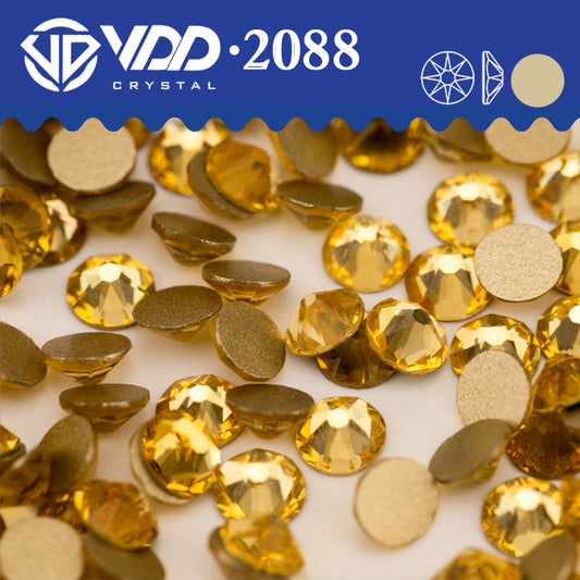VDD 004 Jonquil  2088 Non-hotfix Rhinestones High Quality AAAAA 8 Big 8 Small Glass Crystal Flatback Strass Stones BD888-004