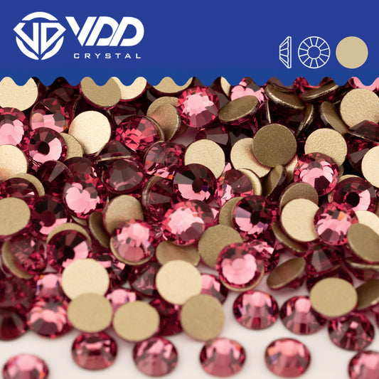 VDD 041 Rose Gold-Back Rhinestones High Quality Glass Crystal Flatback Strass Stones JD999-041