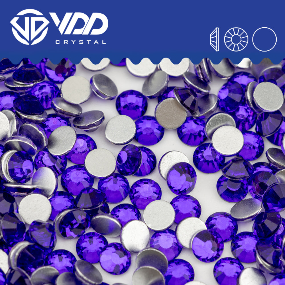 VDD 129 Blueberry Non-hotfix Rhinestones High Quality Glass Crystal Flatback Strass Stones YZ-129