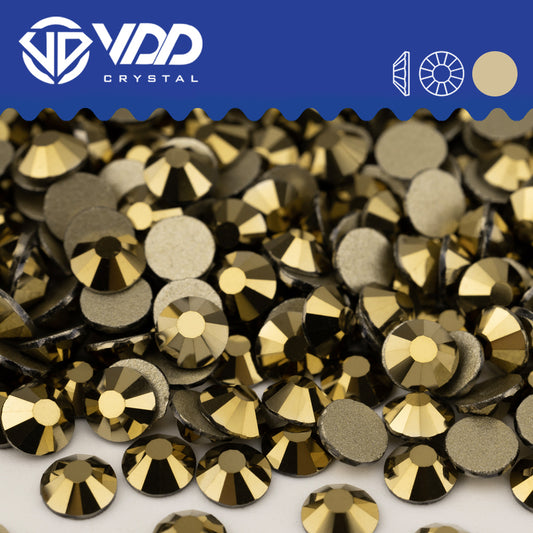 VDD 067 Aurum Gold-Back Rhinestones High Quality Glass Crystal Flatback Strass Stones JD999-067