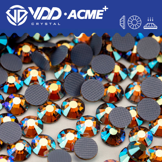 VDD 080 Lt.C.Topaz AB ACME+ Hot-Fix Rhinestones High Quality AAAAA Glass Crystal Flatback Strass Stones ACME-080