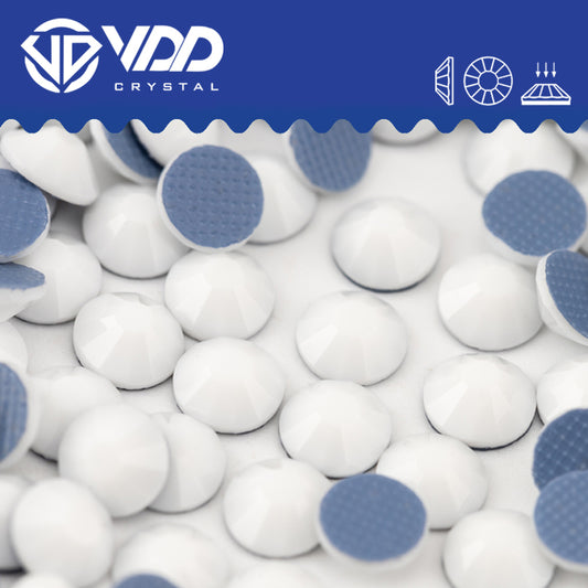 VDD 048 Chalk White Hot-Fix Rhinestones High Quality Glass Crystal Flatback Strass Stones Hotfix-048