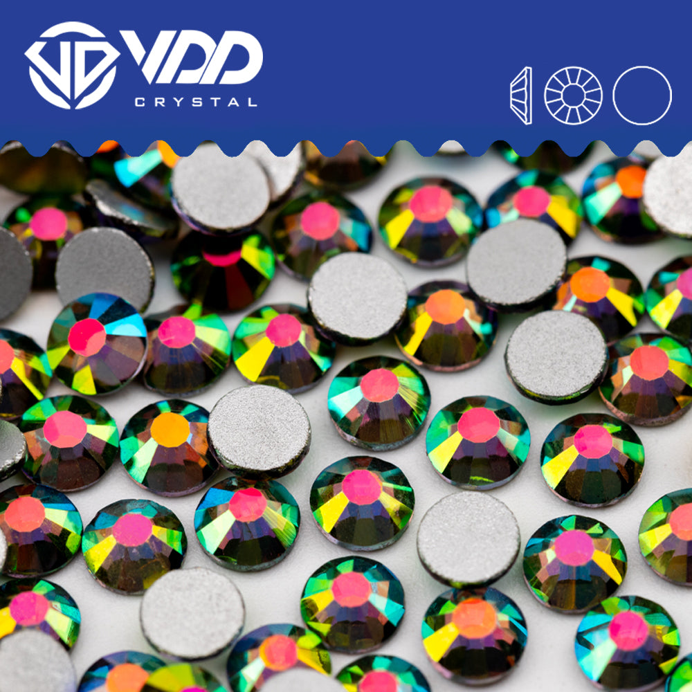 VDD 174 Metal Fancy Green Non-hotfix Rhinestones High Quality Glass Crystal Flatback Strass Stones YZ-174