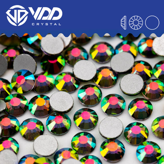 VDD 174 Metal Fancy Green Non-hotfix Rhinestones High Quality Glass Crystal Flatback Strass Stones YZ-174