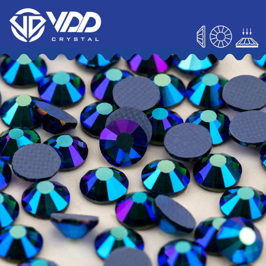 VDD 100 Emerald AB Hot-Fix Rhinestones High Quality Glass Crystal Flatback Strass Stones Hotfix-100