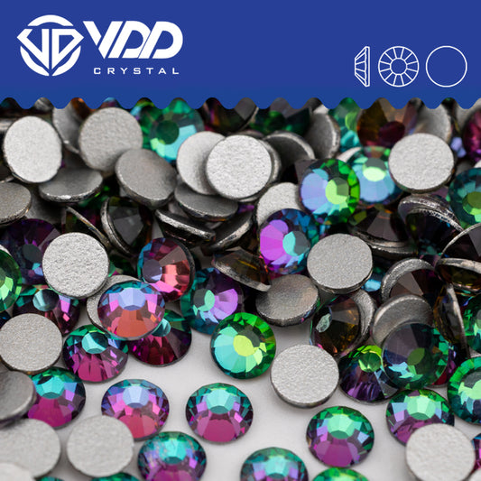 VDD 064 Green Flare Non-hotfix Rhinestones High Quality Glass Crystal Flatback Strass Stones YZ-064