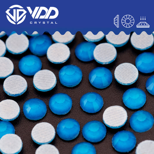 VDD 284 M Blue Hot-Fix Rhinestones High Quality Glass Crystal Flatback Strass Stones Hotfix-284