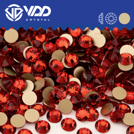 VDD 013 Siam Gold-Back Rhinestones High Quality Glass Crystal Flatback Strass Stones JD999-013