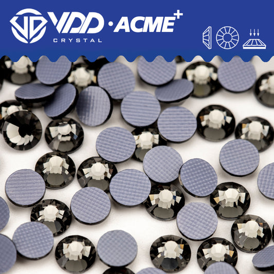VDD 003 Black Diamond ACME+ Hot-Fix Rhinestones High Quality AAAAA Glass Crystal Flatback Strass Stones ACME-003