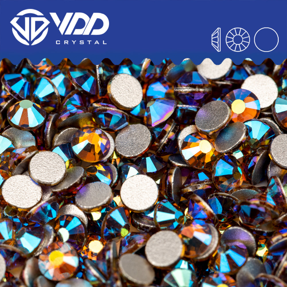 VDD 079 Topaz AB  Non-hotfix Rhinestones High Quality Glass Crystal Flatback Strass Stones YZ-079