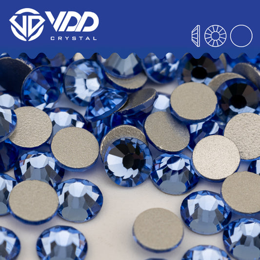 VDD 028 Light Sapphire  Non-hotfix Rhinestones High Quality Glass Crystal Flatback Strass Stones YZ-028