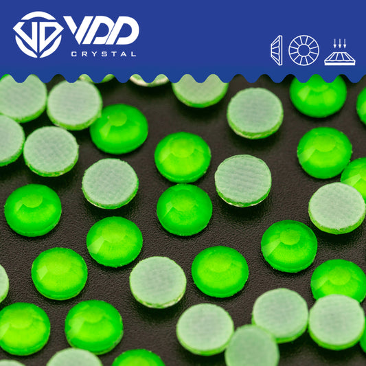 VDD 281	M Green Hot-Fix Rhinestones High Quality Glass Crystal Flatback Strass Stones Hotfix-281