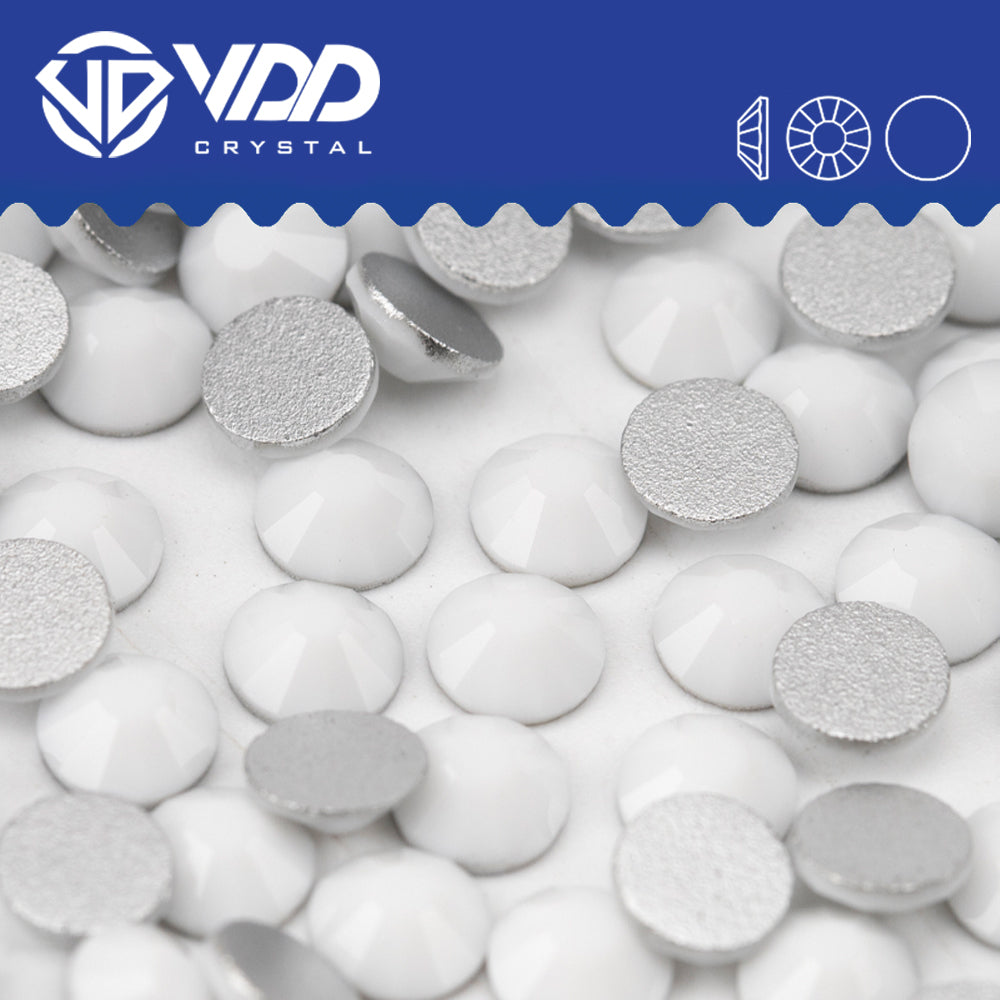 VDD 048 Chalk White Non-hotfix Rhinestones High Quality Glass Crystal Flatback Strass Stones YZ-048